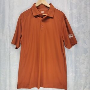 Cutter & Buck Polo Mens Large Orange Bluecoats Inc CB DryTec Shirt